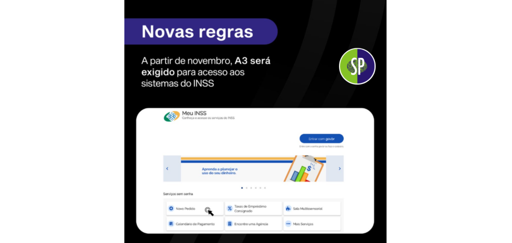 certificado digital A3 será exigido para acesso aos sistemas do INSS